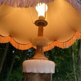 Vintage beige marble onyx lamp