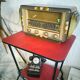 Meuble tv vintage en vinyle rouge