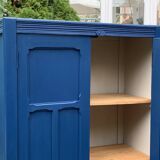 1940s Parisian blue paneled wardrobe