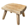 Petite table d'appoint ou tabouret en teck blond quadripode H:30 L43 l30