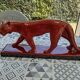 Red enameled panther
