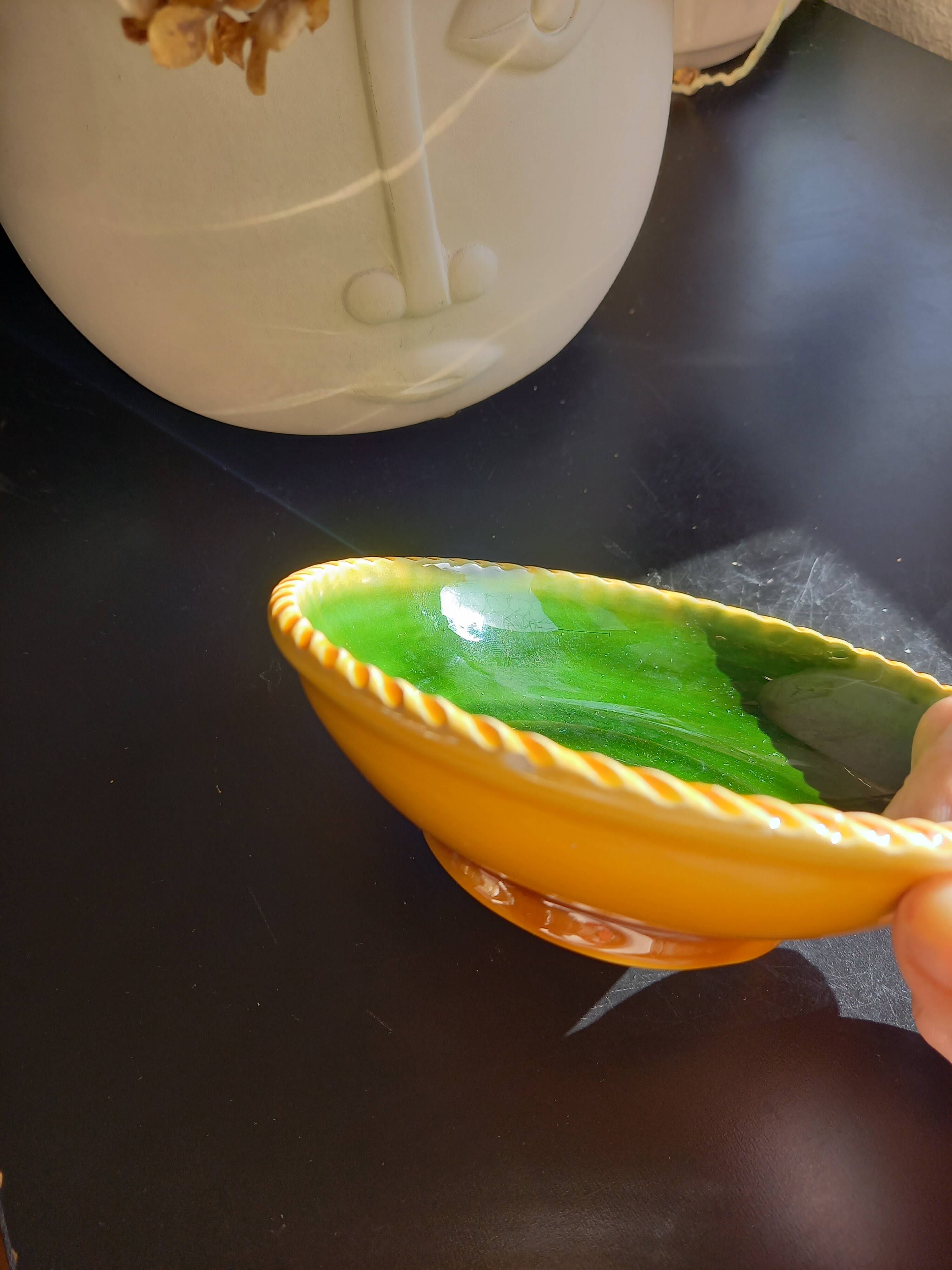 Modernist bowl by Charlotte Corbin in Paris, vintage ceramic from the 1950s.