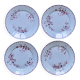 Flat plates from the 19th century, ironstone, signed Maestricht, "Toulouse" collection.