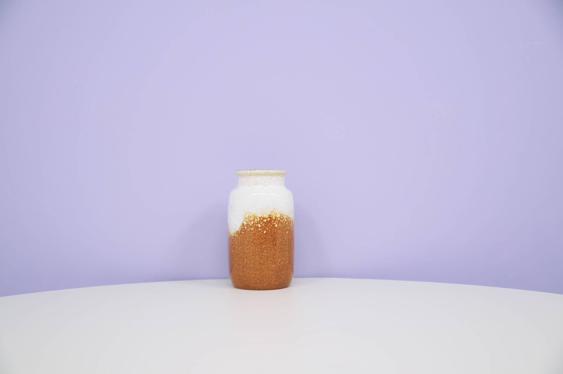 vintage brown & white West Germany vase