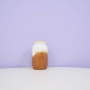 vintage brown & white West Germany vase