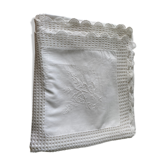 Handmade cotton embroidery tablecloth