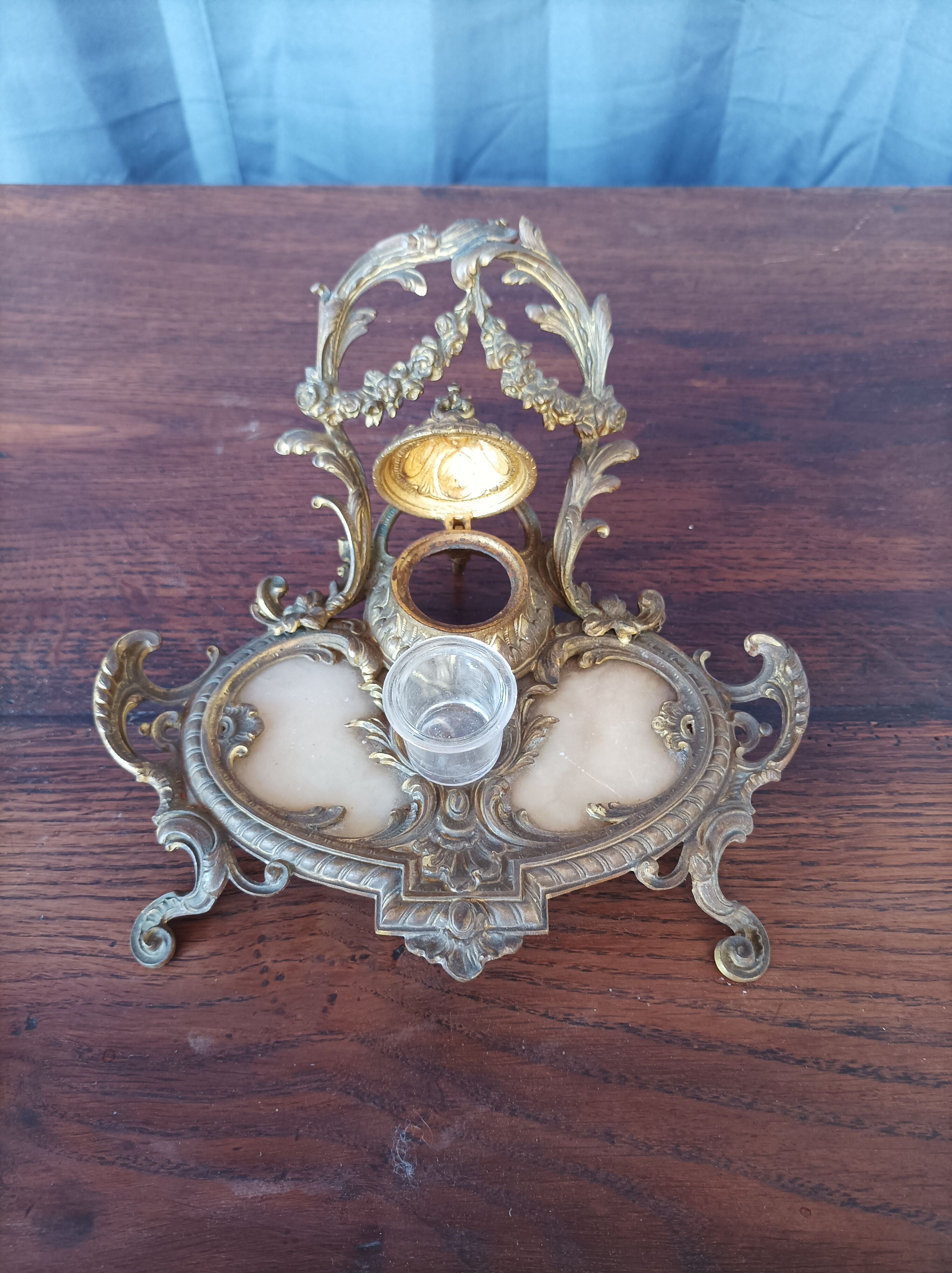 Bronze inkwell style Rocaille XXth