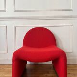 Vintage wool fireside chair