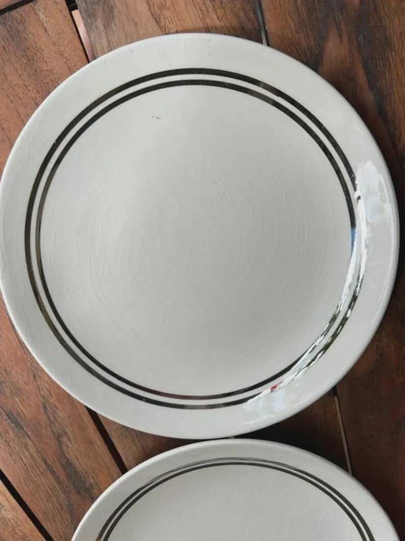 Set of 5 dessert plates Gien – model 4607 vintage - Diameter 19.5 cm