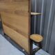Authentic old vintage solid oak headboard in very good condition