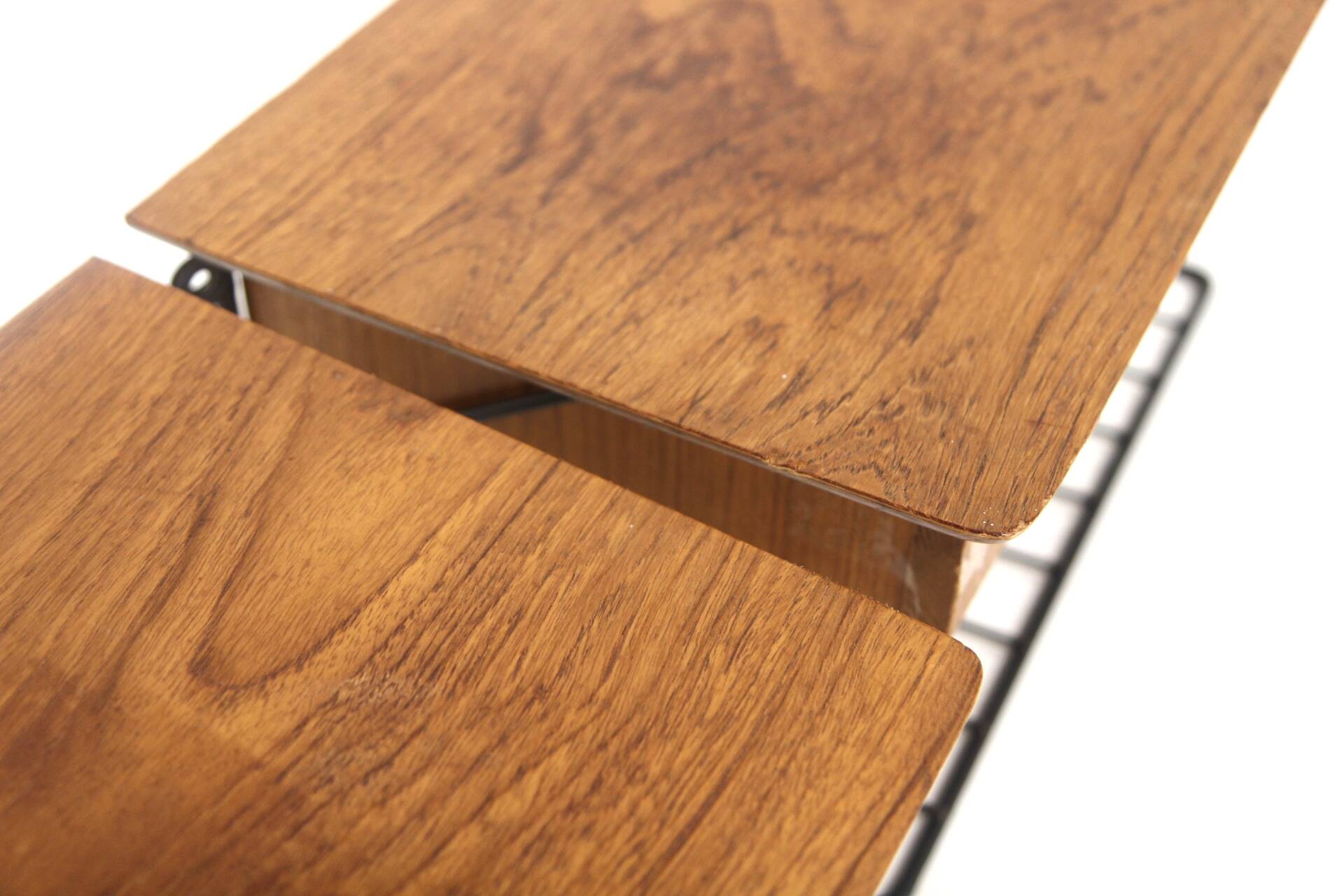 Set of 2 wall shelves in teak, Sweden, 1950.