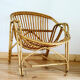Shell armchair of the 50s in rattan