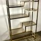 Vintage gold chrome metal Lancel bookcase 1970
