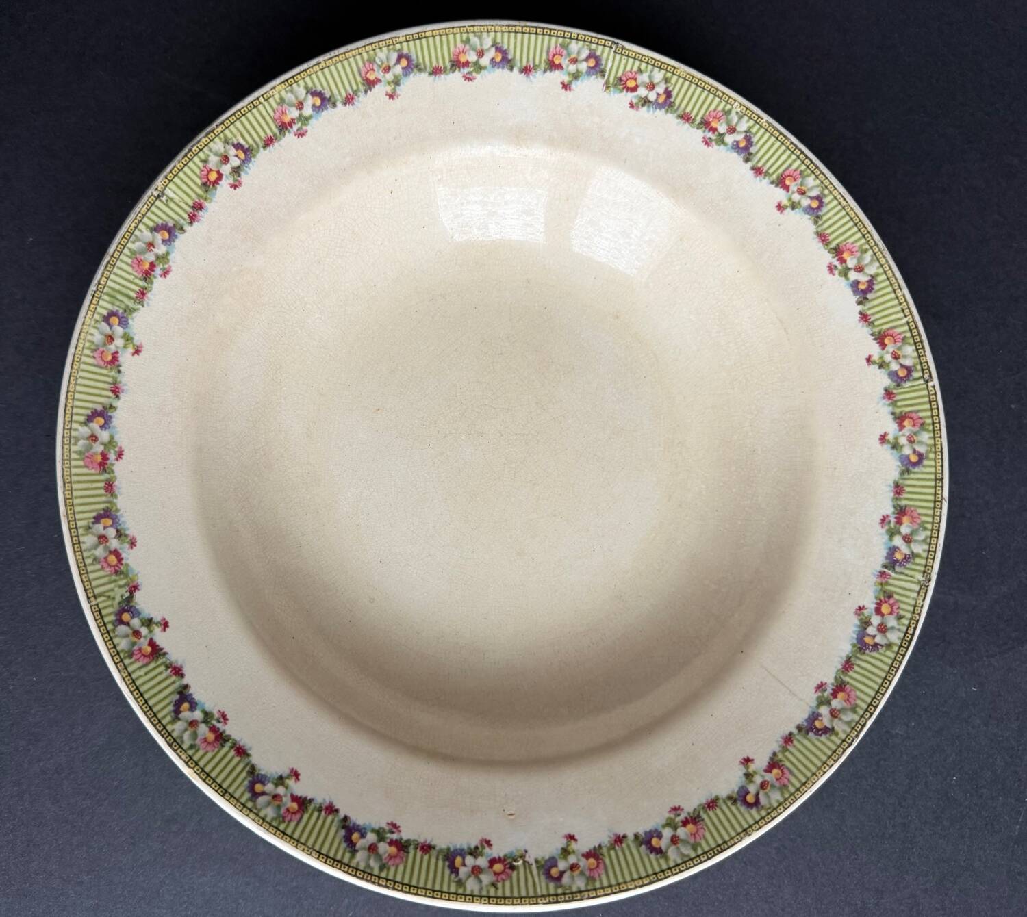 3 deep plates made of ironstone from Maastricht