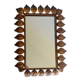 Spanish Mid-Century Wrought Iron Mirror with Foliage Frame, Circa 1950s