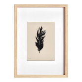 Peinture sur papier "Plume" signée Eawy
