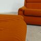 Complete orange salon JITONA in Atlantis Space Age style from the 1970s.