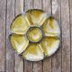 6 Old Oyster Plates in Green Ceramic from Gien