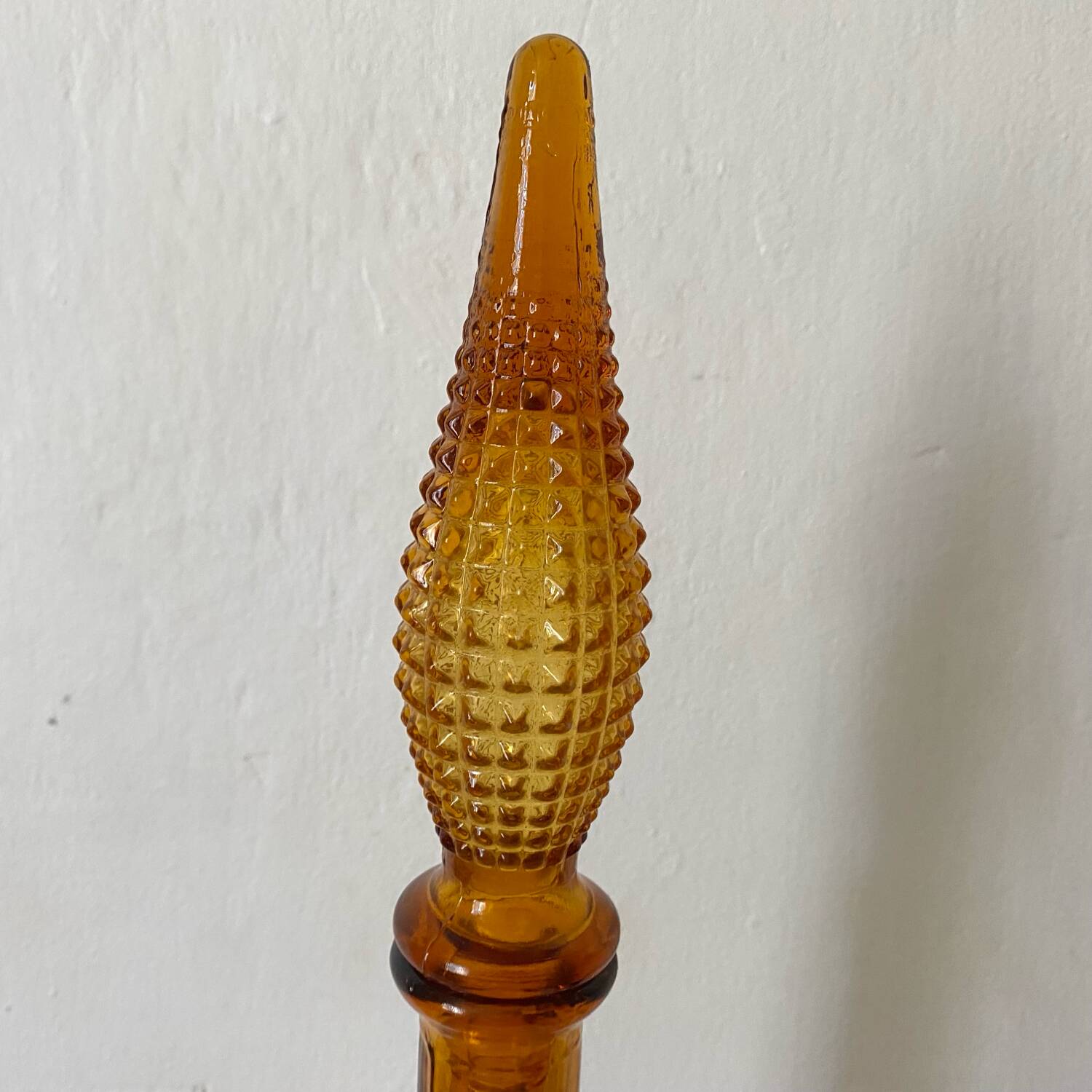 Carafe italienne Empoli pointes diamant 1970