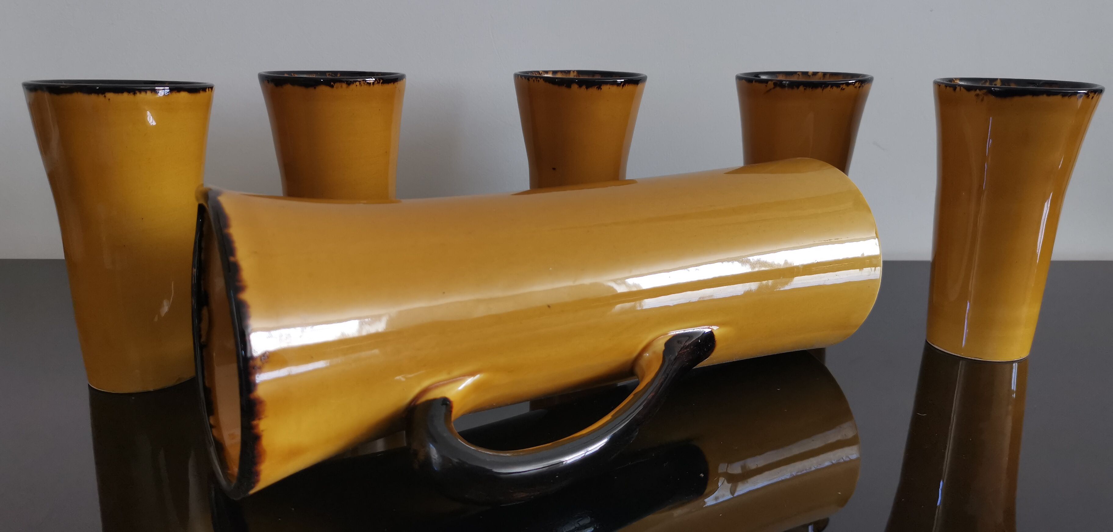 Vintage orangeade service by Claude Paci, Vallauris (Gladys model)