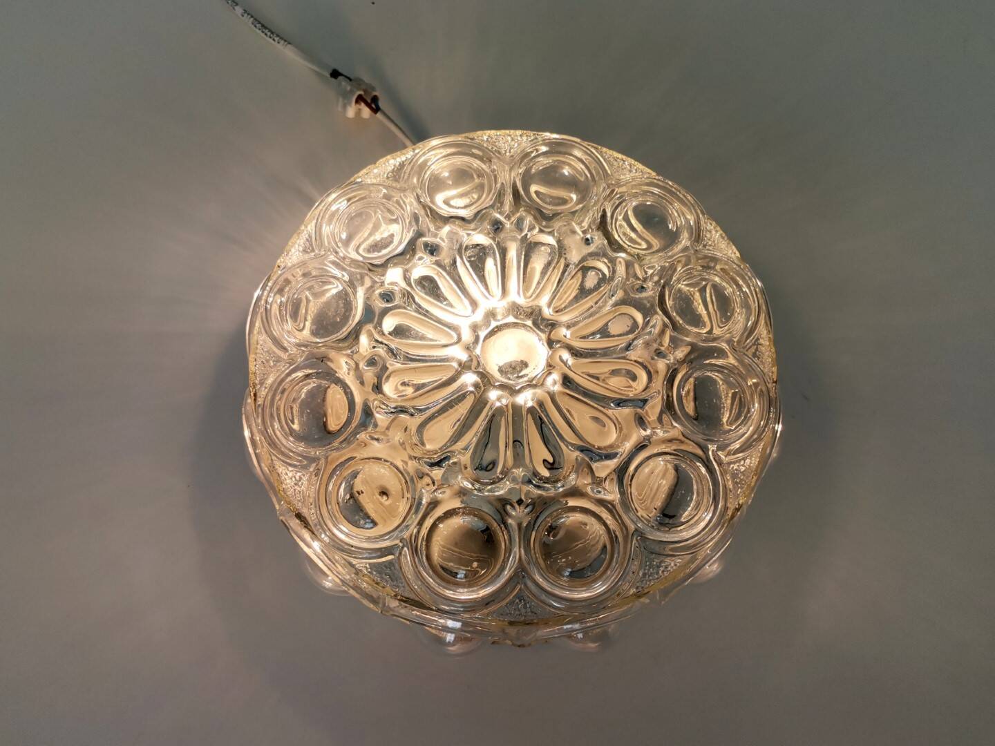 Helena Tynell style bubble glass flush mount lamp