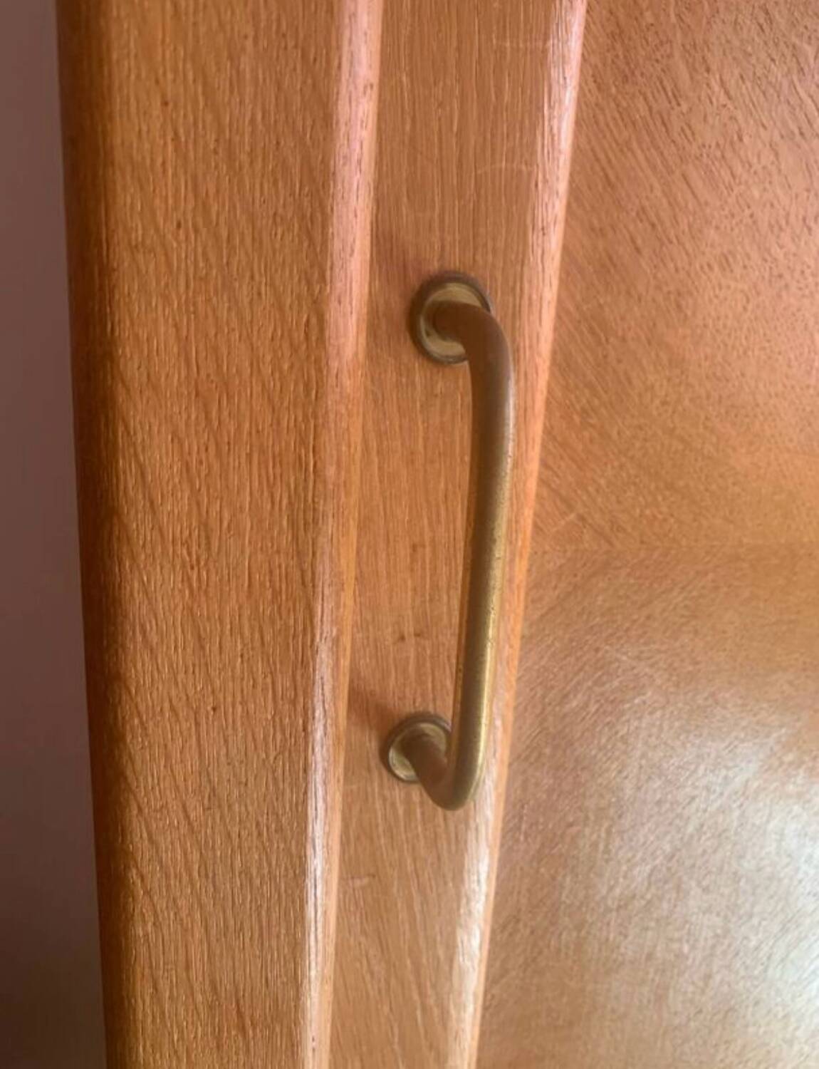 Scandinavian wardrobe with compass legs