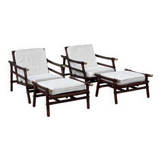 Pair of armchairs and ottomans John Wisner Far Horizons – Ficks Reed, 1954