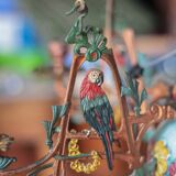 Antique bronze Napoleon III pendant light, 19th century ceiling lamp