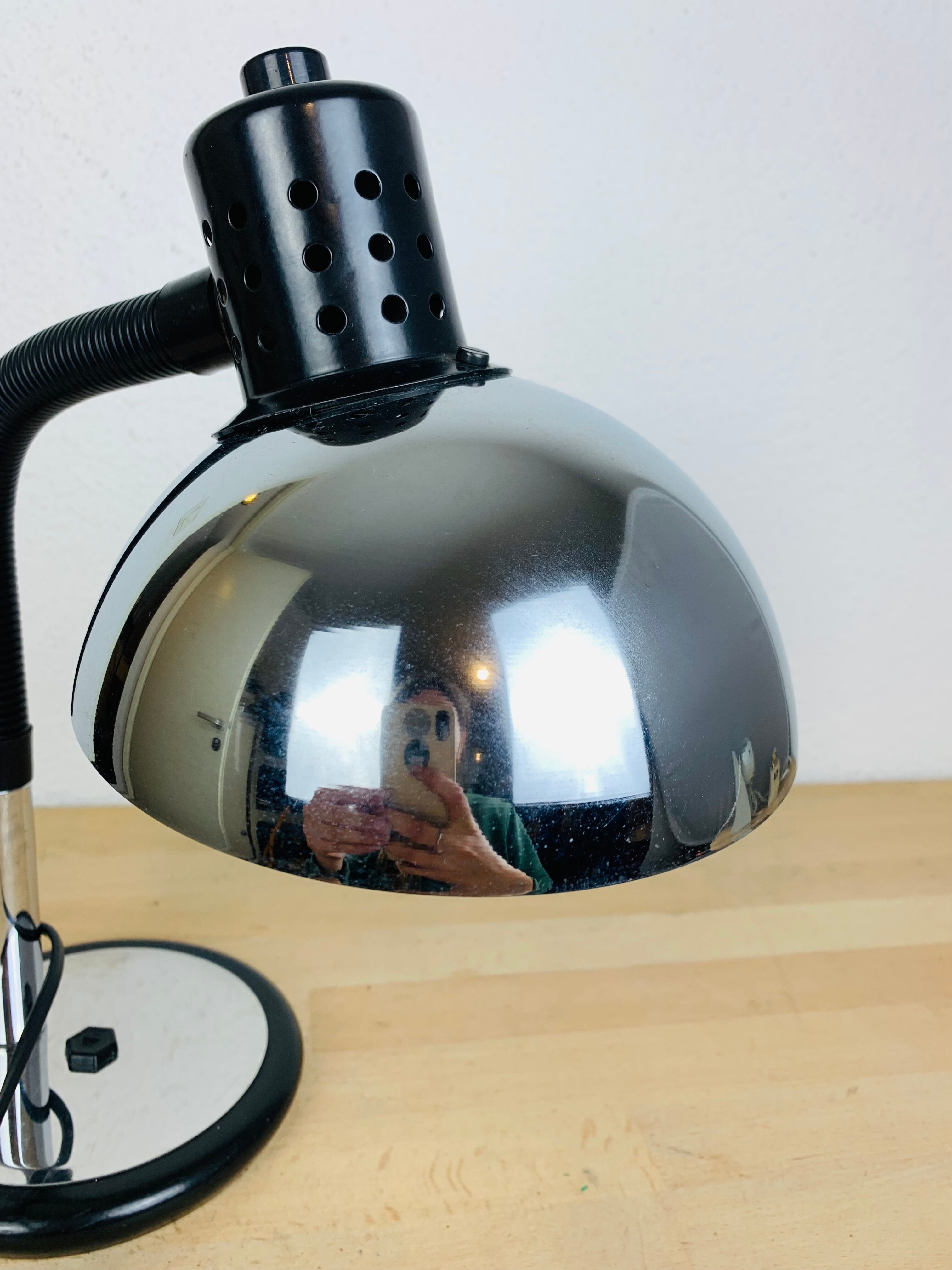 Aluminor chrome metal desk lamp