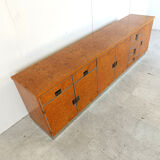 Vintage Italian burl wood credenza, 1970s