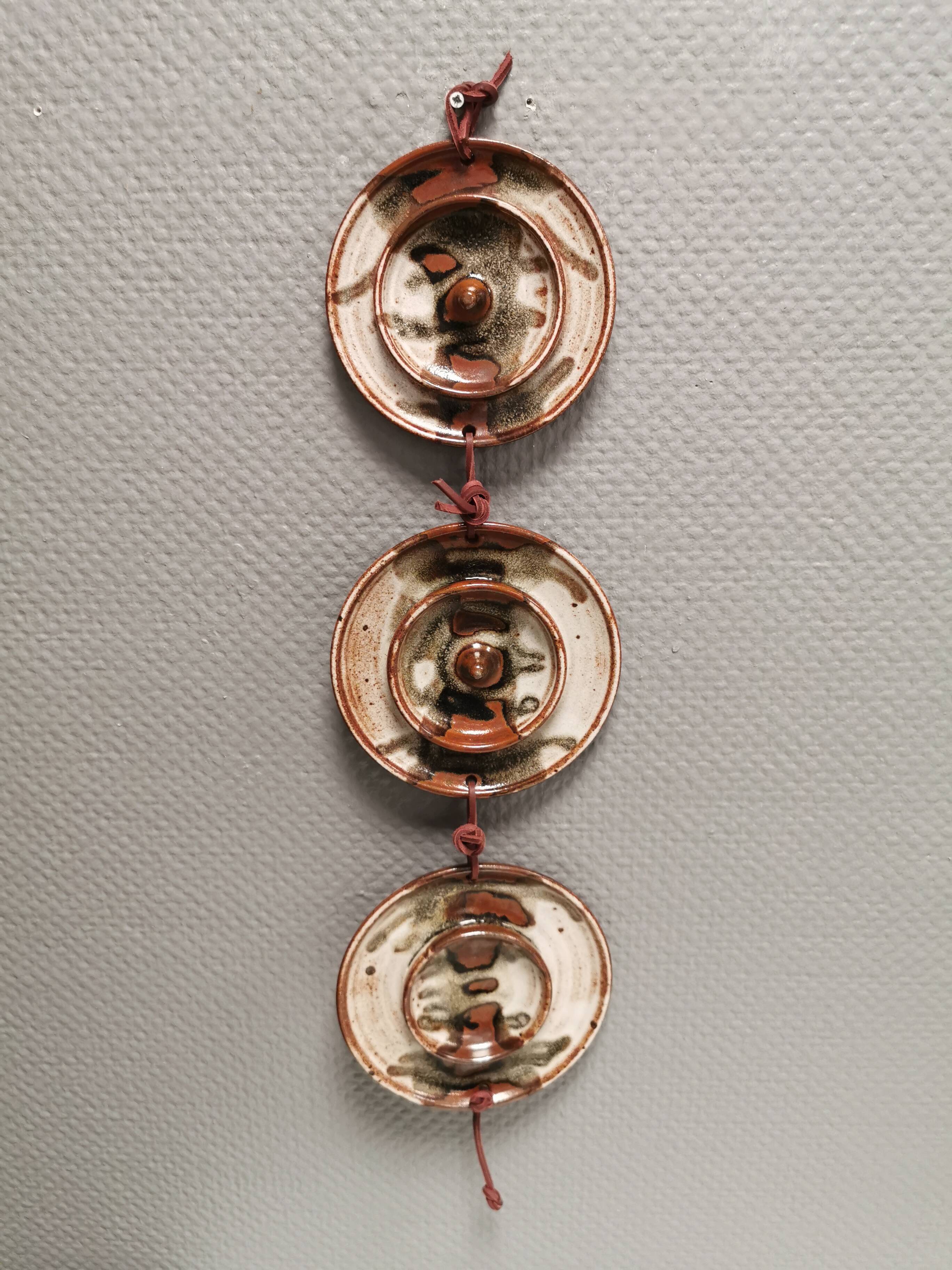 Wall decoration in the form of ceramic ornaments from Danske Waldorff 1970s