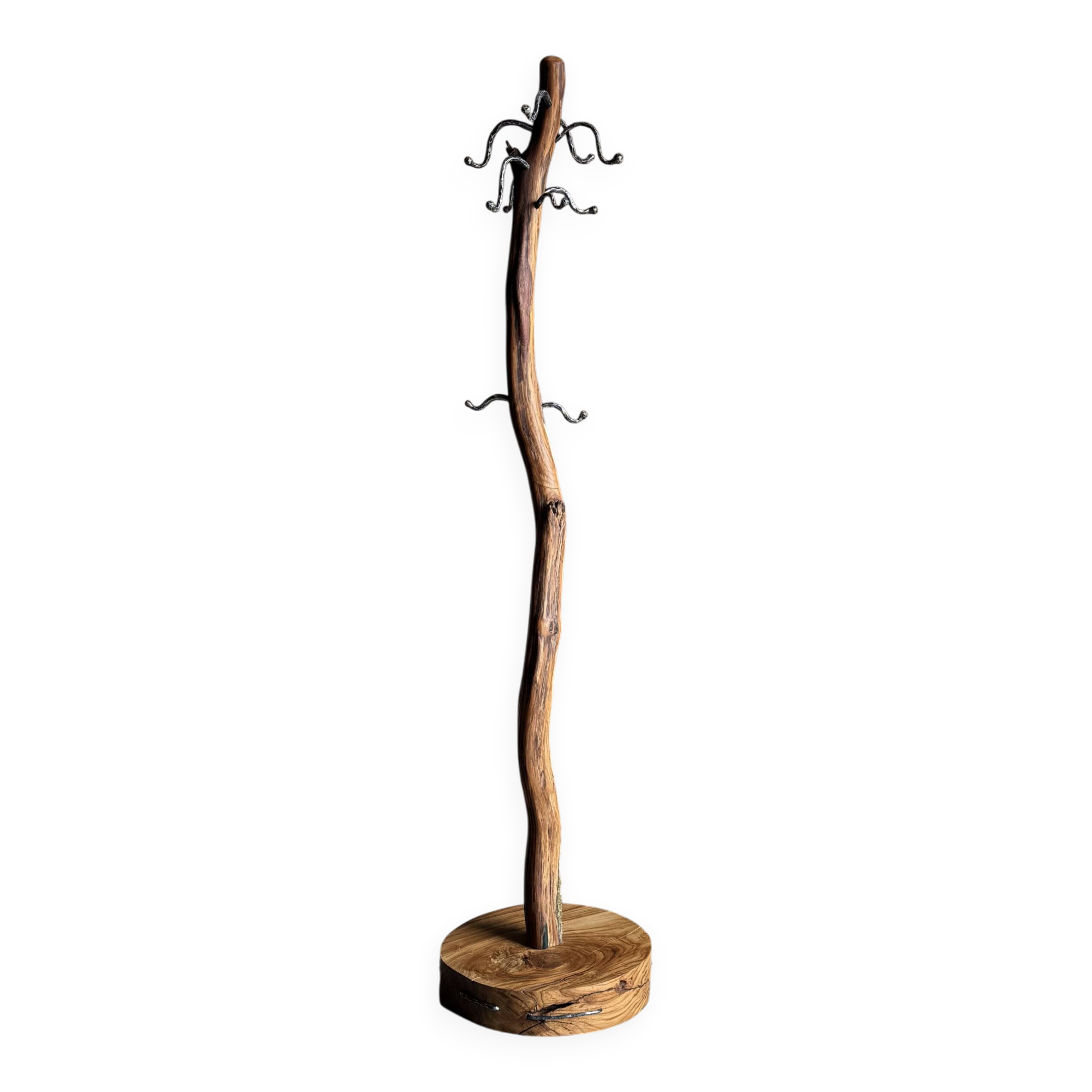 Sculptural coat rack - Oak wood coat rack