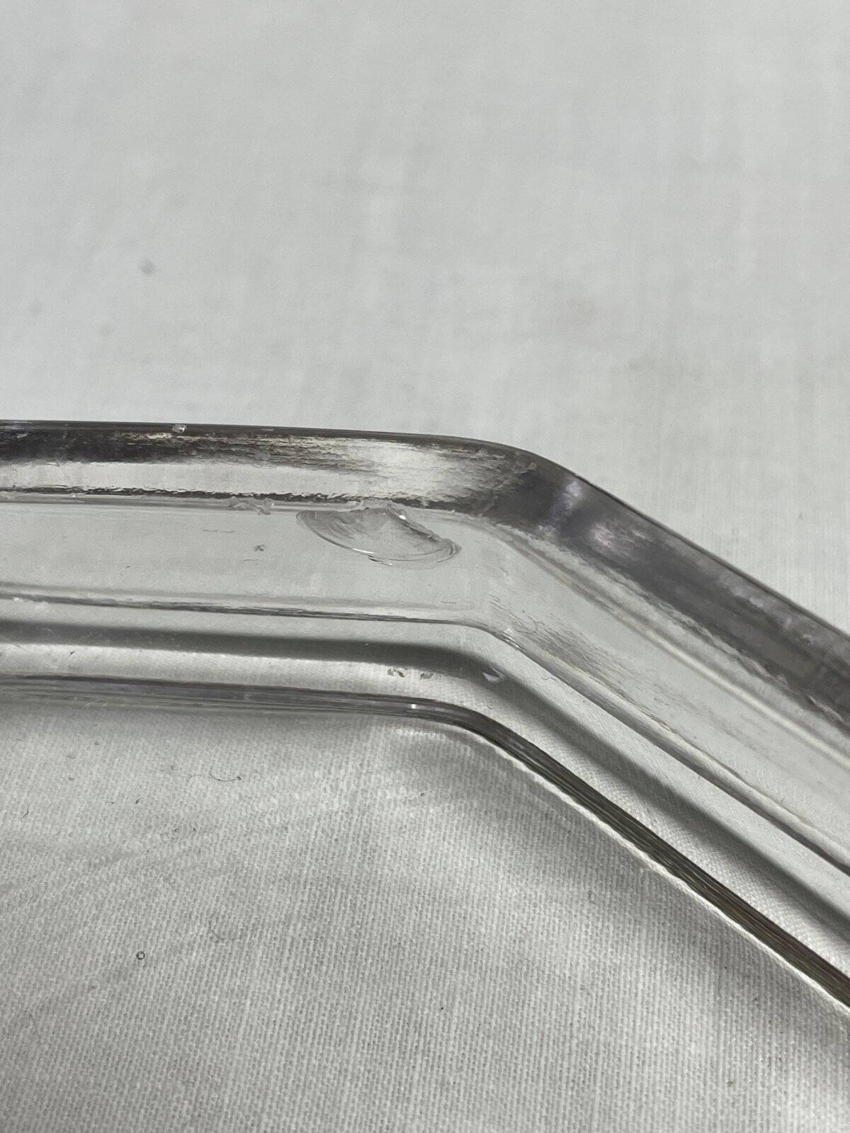Vintage octagonal glass ashtray