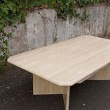 Travertine coffee table