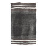 6x10 Brown & Beige Handmade Wool Kilim Rug, 195x324Cm