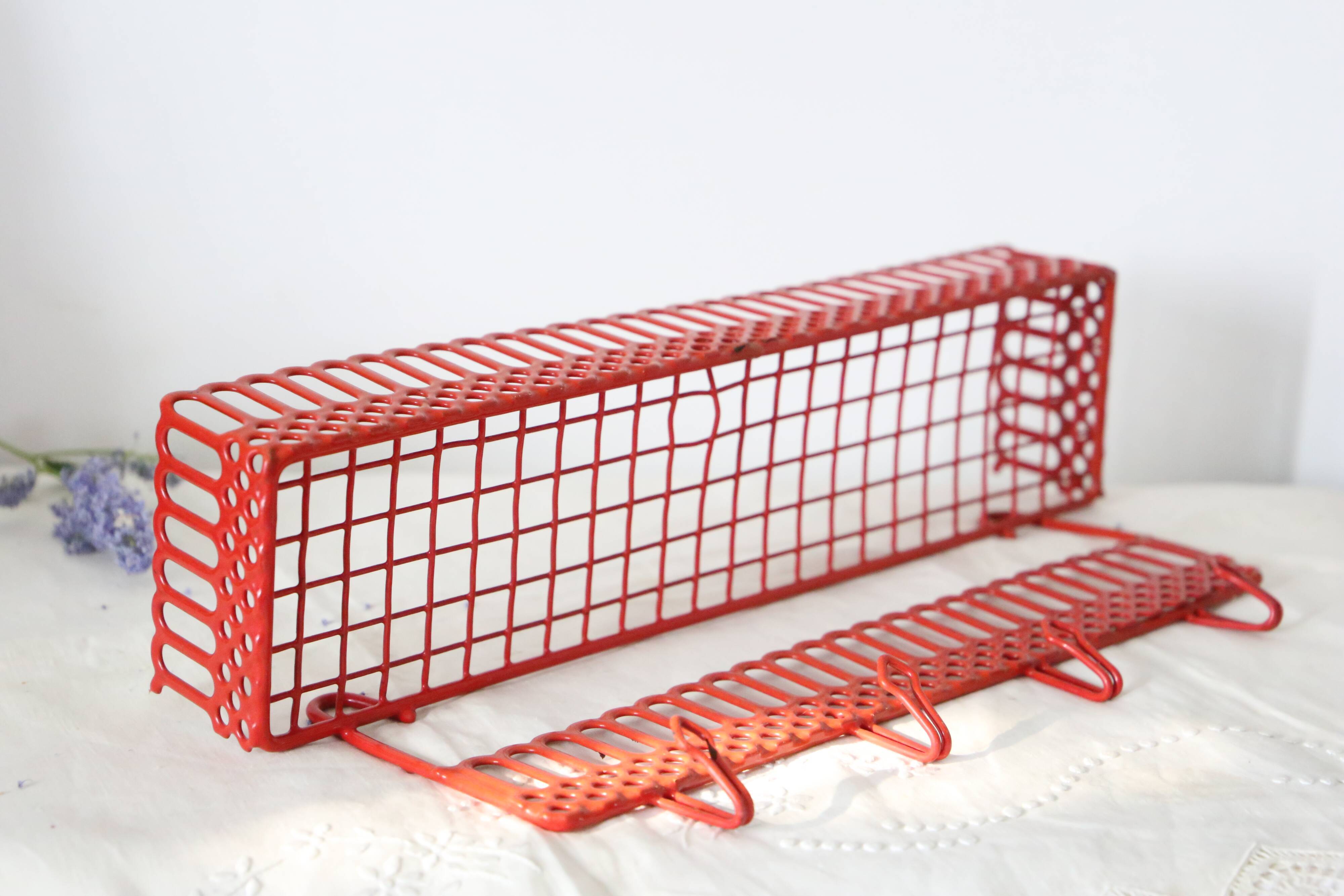 Wall shelf, vintage metal