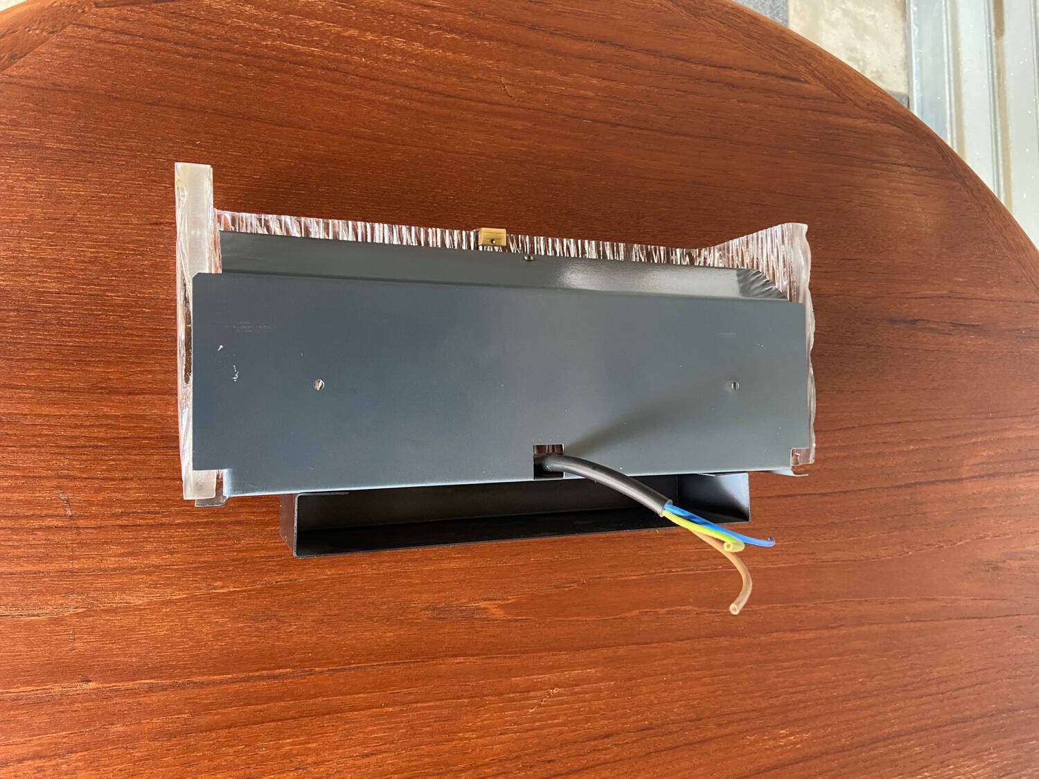 3 molded glass sconces 1950