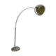 Très grand lampadaire arqué en métal chromé - 1970.