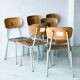 Chaises d'école, ensemble de 6