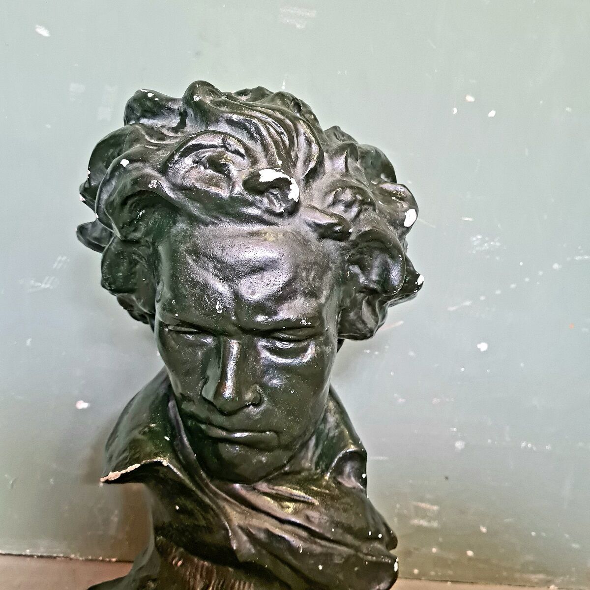 Vintage Plaster Bust Beethoven after Ugo Cipriani
