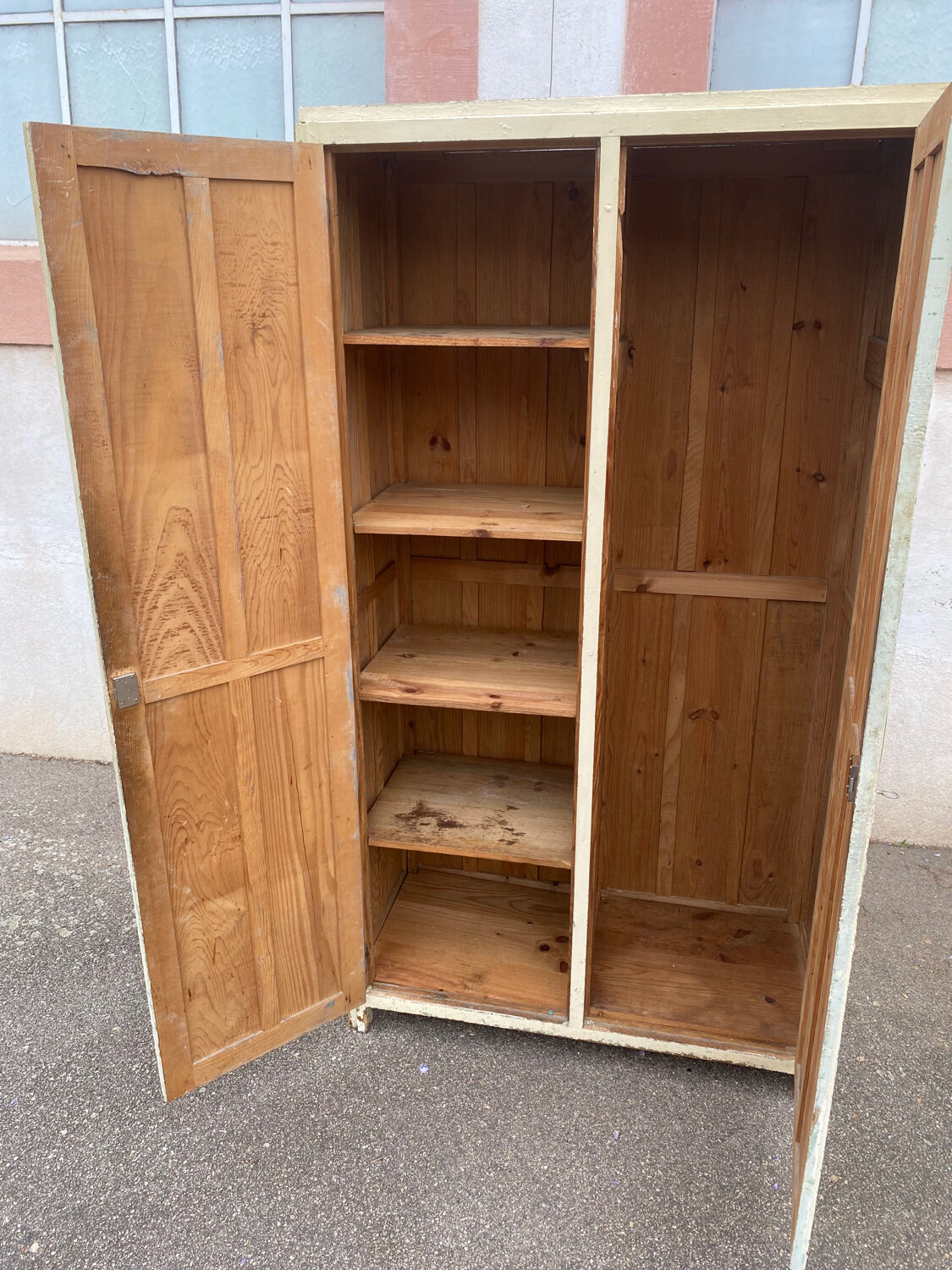 Wooden workshop locker