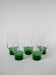 Set of 5 Long Drink Design glasses with green legs, 1970