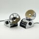 Tronconi Chrome Eyeball Lamps Italian Pair 1970s