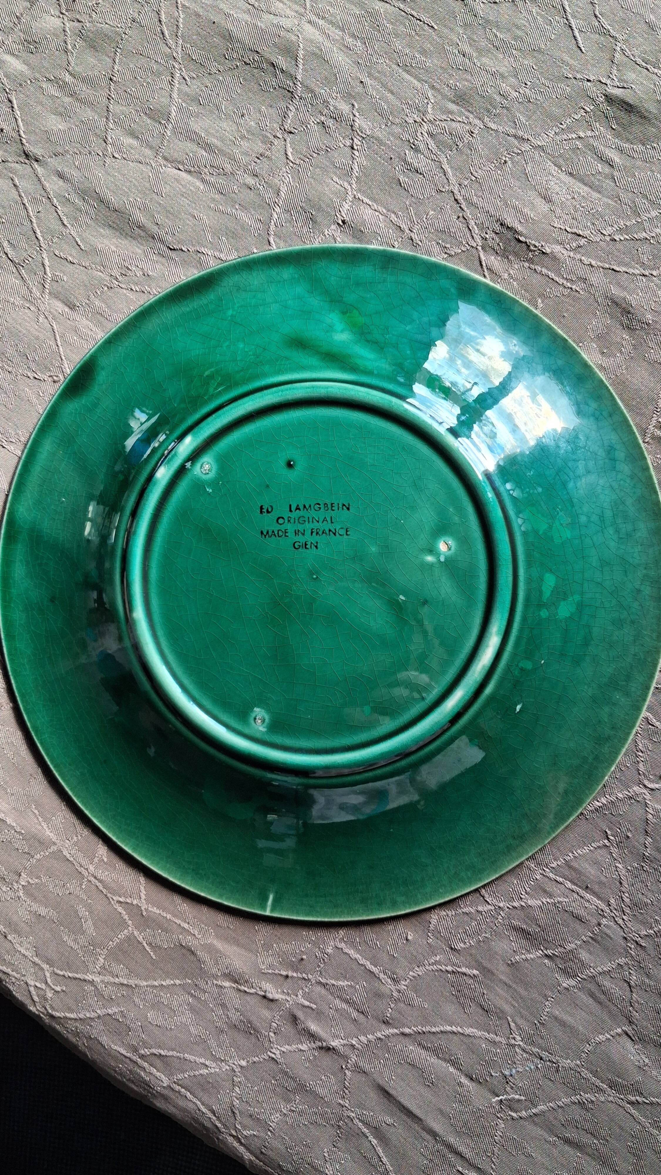 Gien earthenware dessert plates