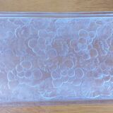 Serving dish in art deco frosted glass