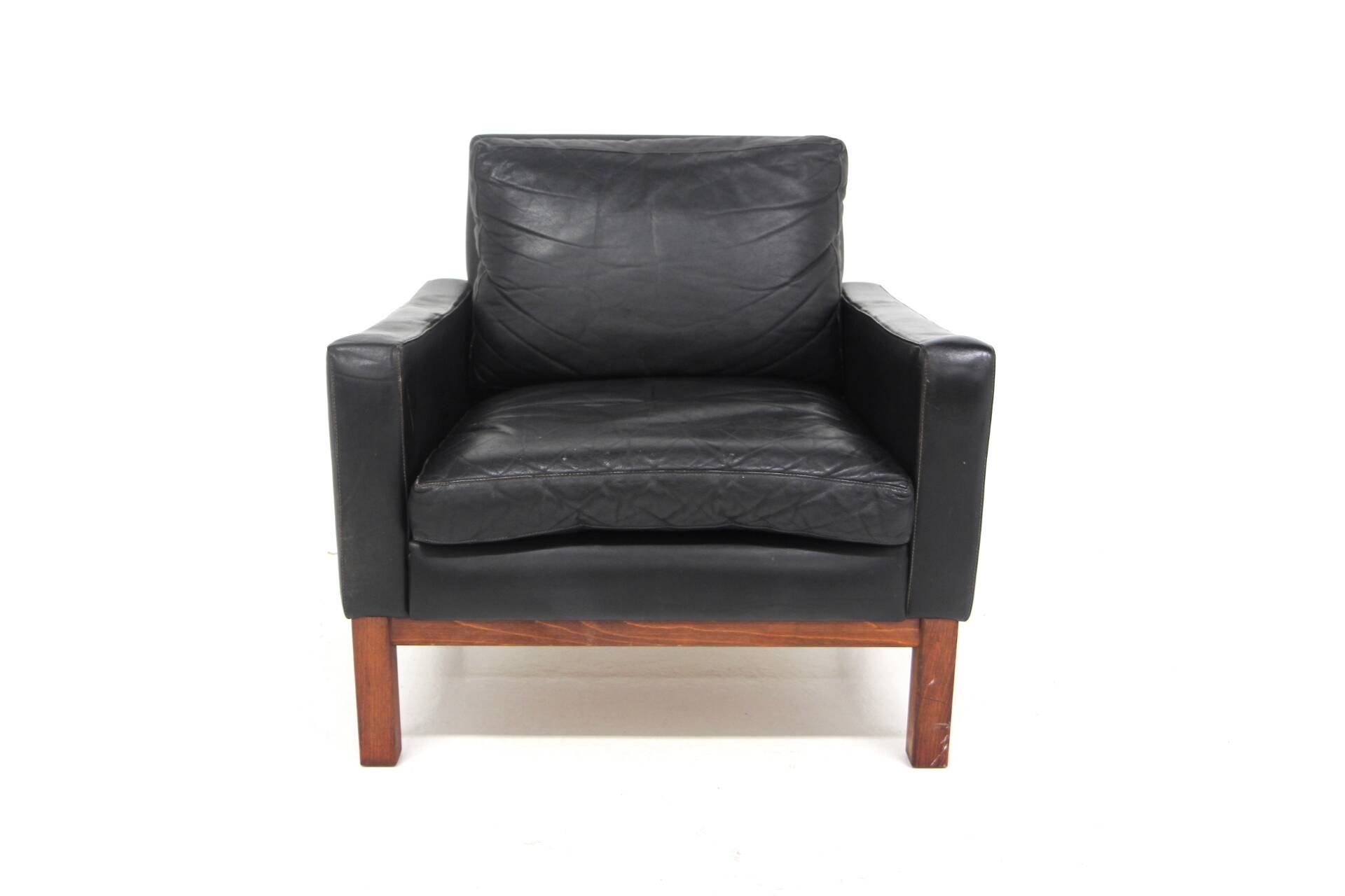 Scandinavian leather armchair, Sweden, 1960