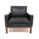Scandinavian leather armchair, Sweden, 1960