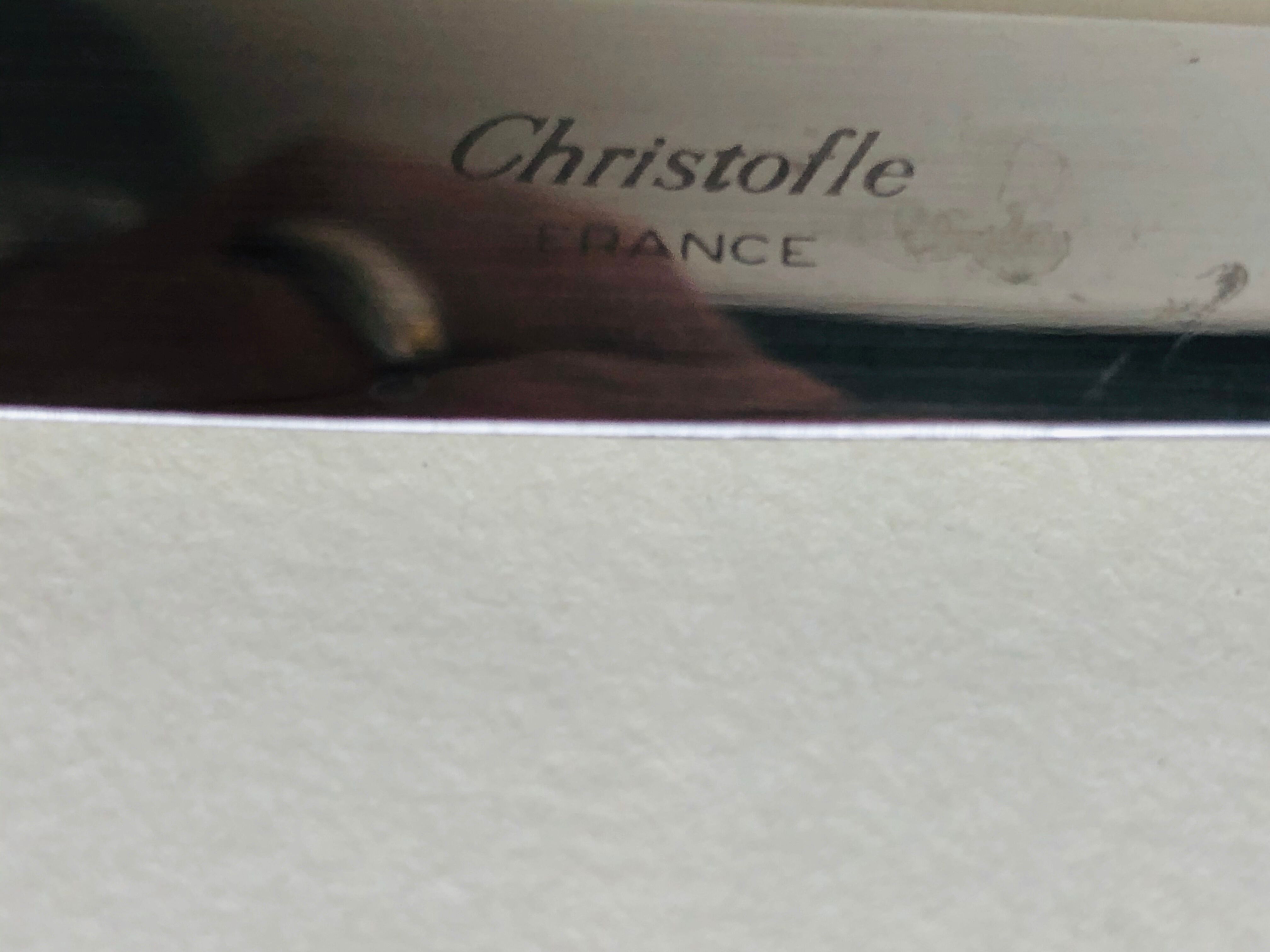 Set of twelve Christofle silver metal knives