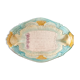 Rare and exquisite oval asparagus dish in Barbotine earthenware (majolica).