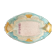 Rare and exquisite oval asparagus dish in Barbotine earthenware (majolica).